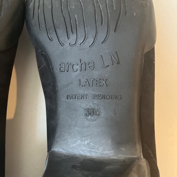 Arche Flava Black Nubuck Comfy France Suede Slip Ons Pumps Shoes‎ - Picture 8 of 9